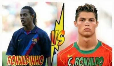 ronaldinho vs c.ronaldo c'est cool